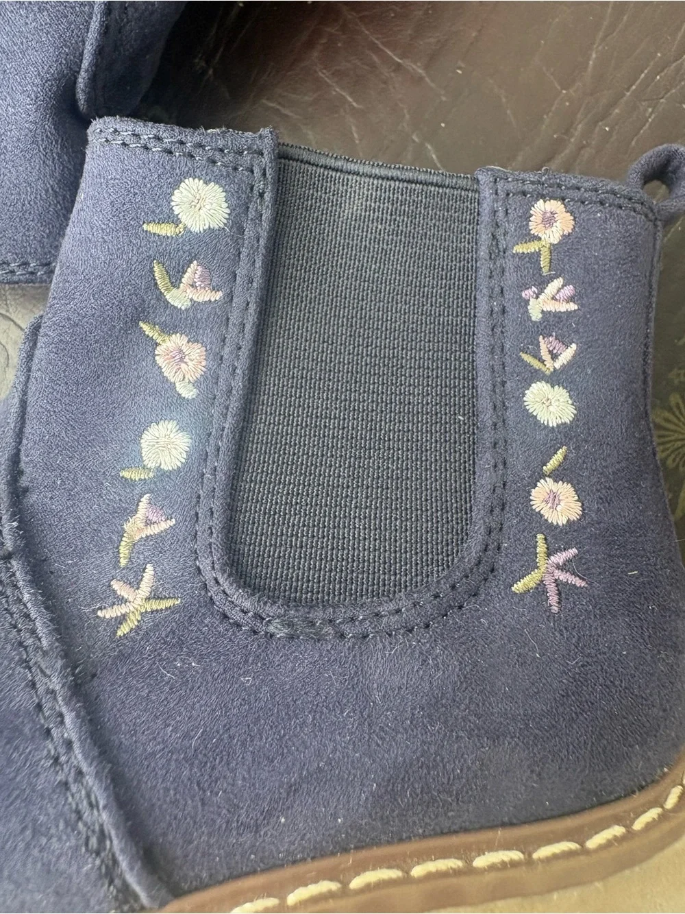 Wonder Nation Toddler Blue Faux Suede Booties Size 6